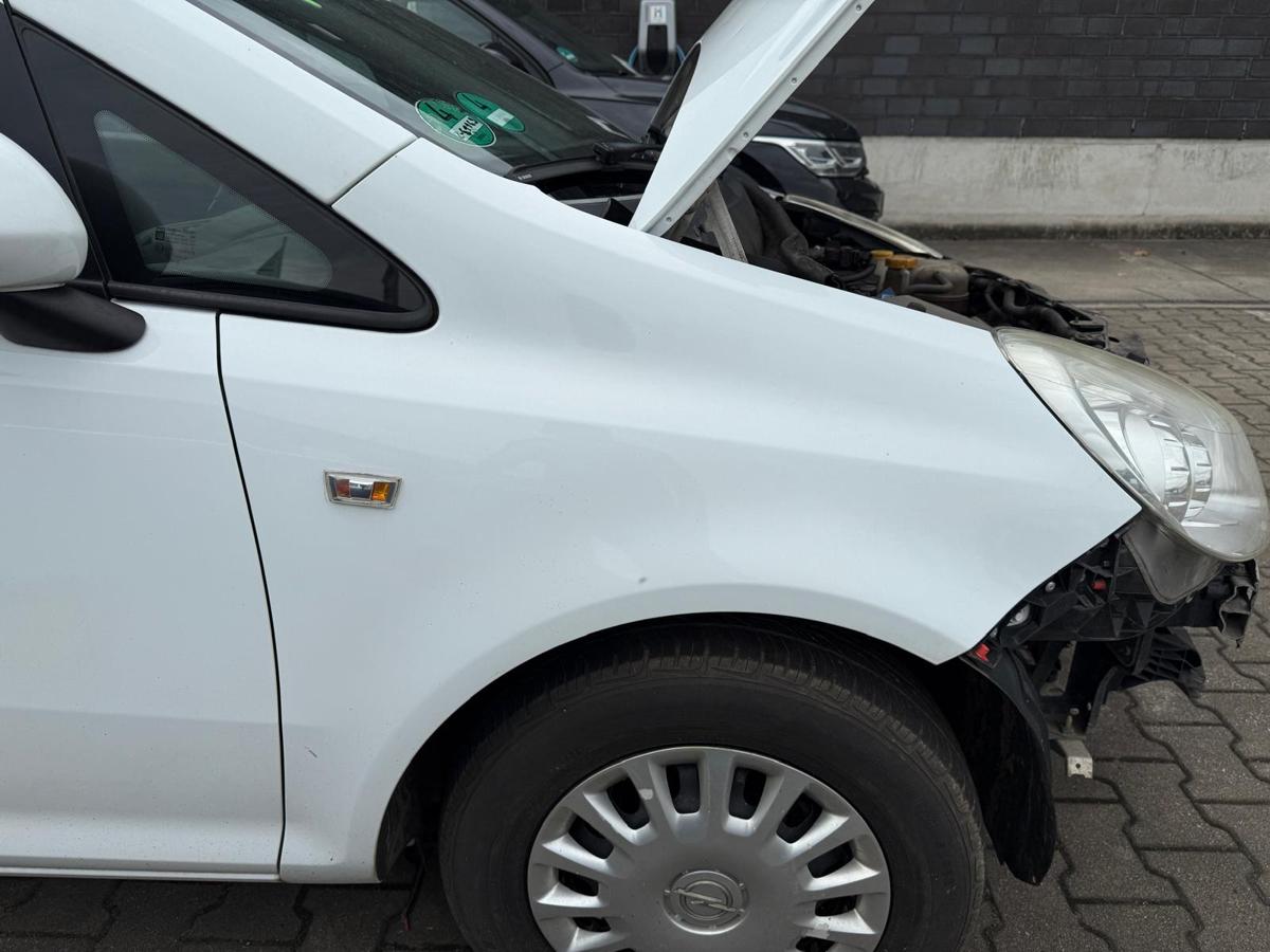 Opel Corsa D original Kotflügel rechts Z474 Casablancaweiss BJ10